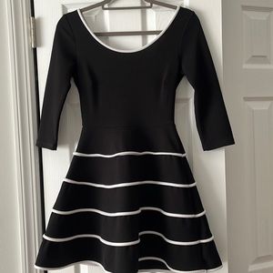 Aqua black mini dress